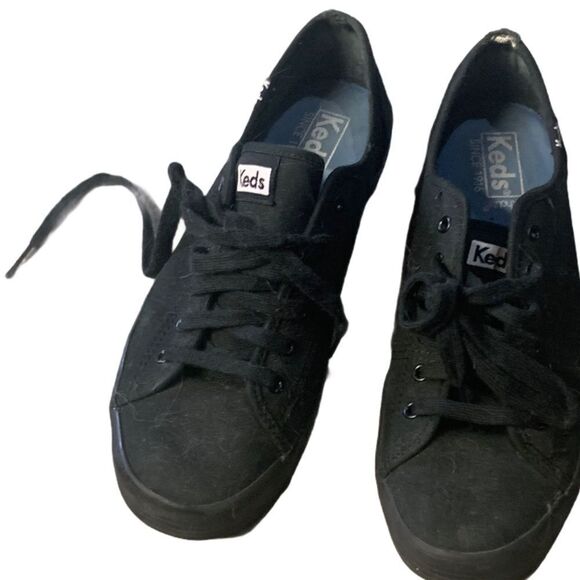 Keds womens black GUC Size 7.5 - Picture 3 of 3